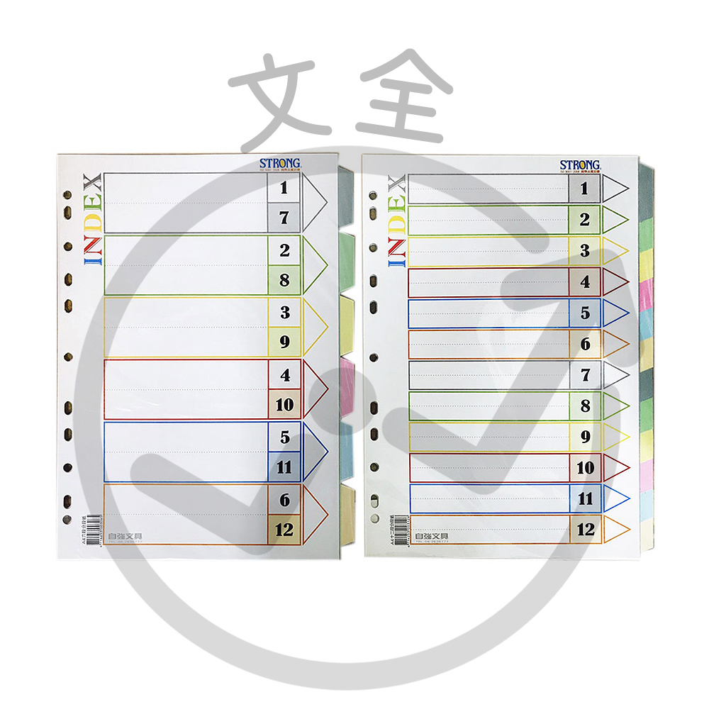 STRONG自強 6段&12段-A4分段紙 